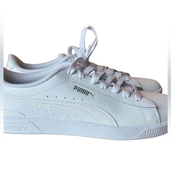 PUMA Vikky V3 Leather Sneakers Women 11 White SoftFoam+ Casual Comfort NWOT - Picture 3 of 7